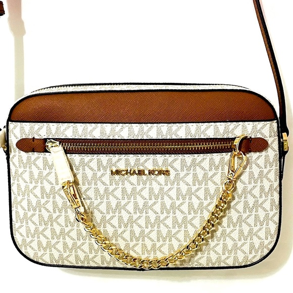 Michael Kors Handbags - NWT Michael Kors Jet Set Large Logo Crossbody Bag